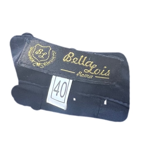 Bella Lois Roma Woman's Navy Button Down Aline Casual Lghtweight size 6 belted - Picture 4 of 7